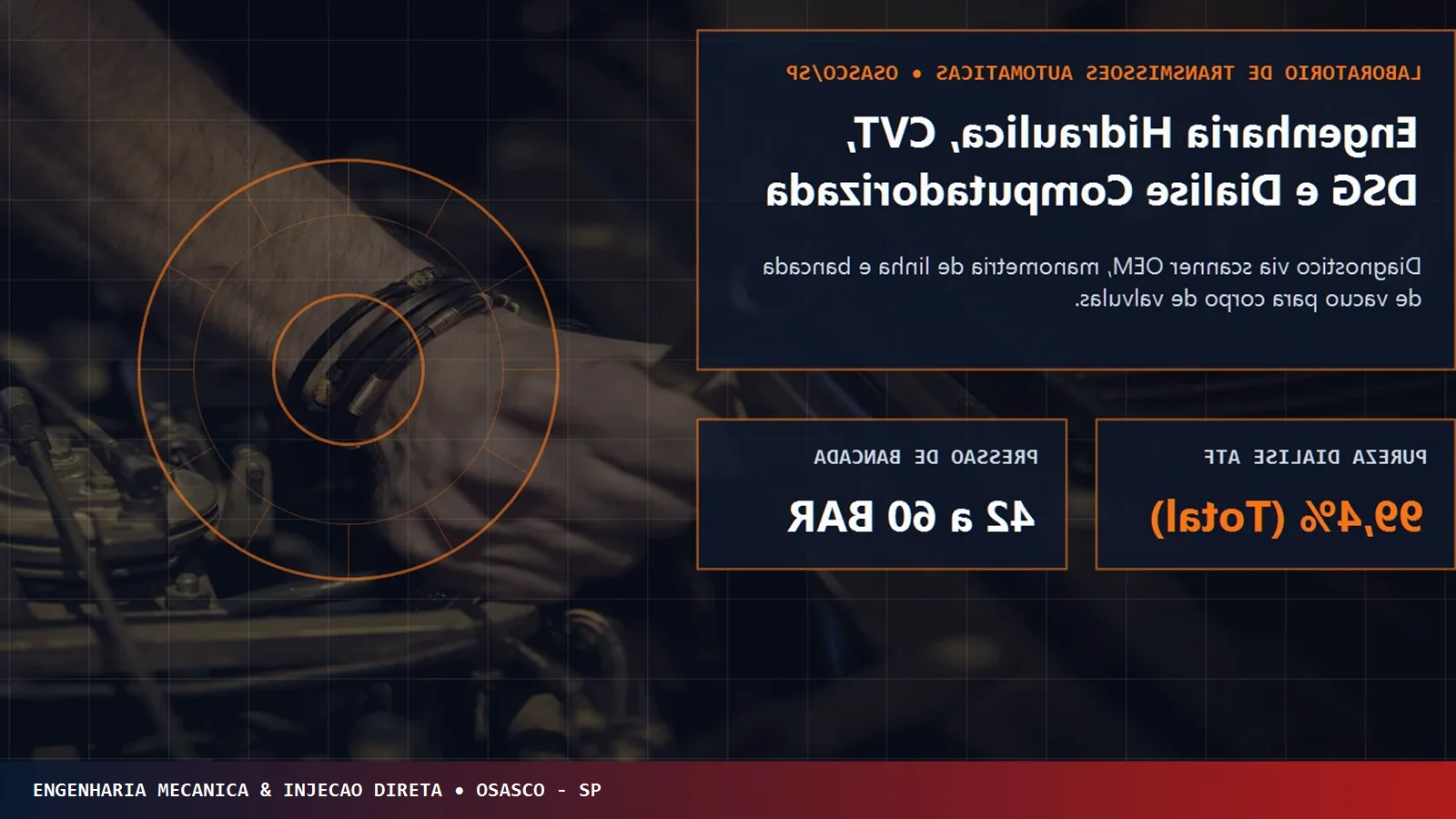 Oficina mecânica especializada em Osasco realizando diagnóstico computadorizado e revisão de motor